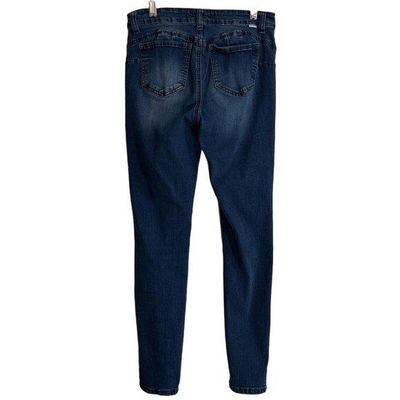 ENJEAN Jeans Womens 7/28 Dark Blue Denim Slim Fit Stretch Comfortable Trendy - Picture 7 of 7